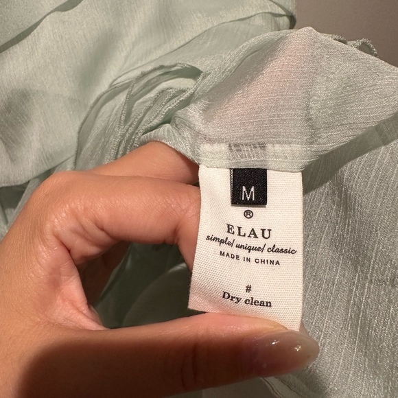 Light Blue Mint Ruffle Mini Dress - Picture 8 of 9